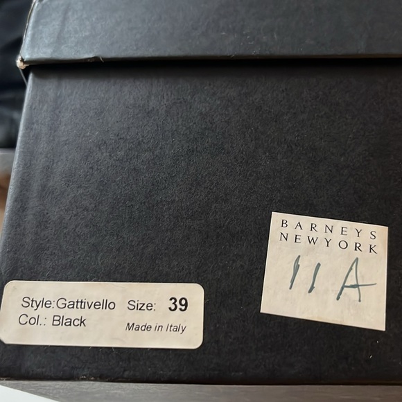 Barney’s New York Italian Black Suede Faux Fur Boots Size 9 Style Gattivello - Picture 9 of 9